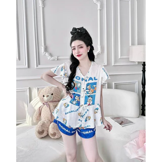 🍀Bộ Đồ Ngủ Nữ Pijama đùi tay ngắn