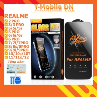 Kính cường lực Realme 12 12X 11 11X 10 10S 10T 5 5s 5i 6s 6 7i 7 8 8i 8S 9 9i 2 3 Pro P1 5G Full màn chống tĩnh điện