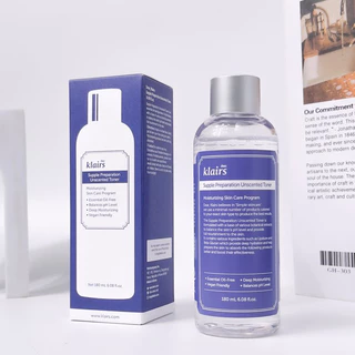 Toner Klairs 180ML - không mùi dưỡng ẩm và làm mềm da - Nước Hoa Hồng Klairs Supple Preparation Unscented Toner