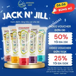 [ORGANIC - Hữu cơ] Kem đánh răng trẻ em Jack N' Jill của Úc 50g date 2025 - 2026