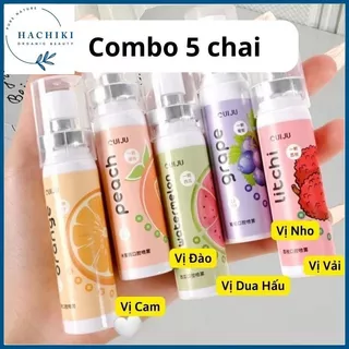 Xịt Thơm Miệng Trái Cây Xịt Thơm Miệng Thơm Mát Combo 5 Chai Xịt Miệng Hương Trái Cây HACHIKI