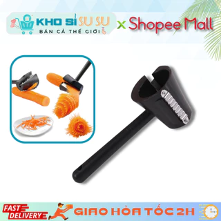 Dụng Cụ Xoáy Tỉa Hoa Cà Rốt Cầm Tay, Dụng Cụ Cắt rau Củ Quả Hình Xoắn Ốc 2in1 Chất Liệu Nhựa Abs Và Thép Không Gỉ - 001