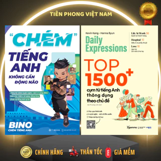 Sách - Combo 2 cuốn "Chém" Tiếng Anh Không Cần Động Não + Top 1500+ Cụm Từ Tiếng Anh Thông Dụng