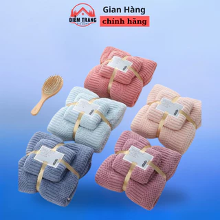 Set 2 Khăn Tắm Lông Cừu Didooglt, Xuất Xứ Hàn Quốc Cỡ Lớn, Mềm Mịn Thấm Hút Nước ( Hàng Đẹp )