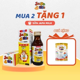 Combo 2 chai siro ăn ngon Japa Kids tặng 1 Japa Milk thể tích 100 ml nhập khẩu Nhật Bản