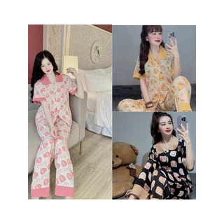 Bộ đồ ngủ pijama mặc cho nữ Cộc Dài Sen, Đồ ngủ nữ ,Đồ bộ mặc nhà,sét bộ pijama mặc nhà