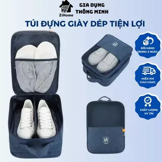 Túi đựng giày dép du lịch ZIHOME, túi đựng giày đa năng có 3 ngăn, có khả năng chống nước và treo vali