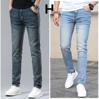 Quần Jean Skinny Nam Xanh Rêu Retro, Quần bò nam co dãn 4 chiều Xanh đen xám slimfit phong cách Vintage cao cấp -Avocado