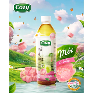 (GIFT không bán )Trà Ổi Hồng Uống Liền Cozy - Trà Hoa Quả Thơm Mát, Giải Khát Tiện Lợi Cho Mùa Hè 1 Chai 455ml