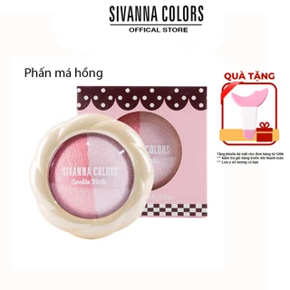 Phấn má hồng bắt Sáng Sivanna Cookie Blush Duo Thái Lan trang điểm tự nhiên nhiều màu du278
