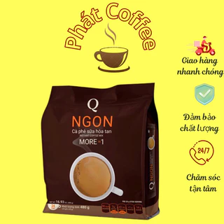 1 túi cà phê sữa hòa tan Ngon More in 1 Trần Quang 1 túi 480g (24goi x20g)