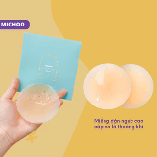 Miếng Dán Ngực Thông Hơi MICHOO Silicon Lỗ Thoáng Khí Siêu Mỏng