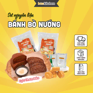 Set Nguyên Liệu Làm Bánh Bò Nướng - Bánh Bò Thốt Nốt siêu dễ Nhà Bee - Thành phẩm 2 bánh 400g