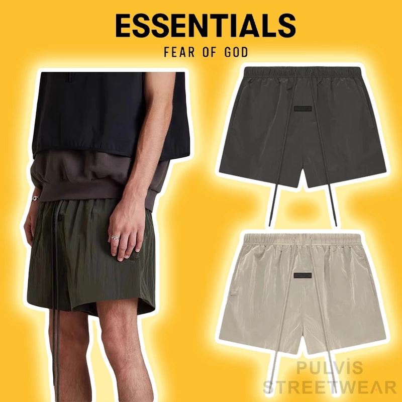 ⚡️[Mirror Quality] - Quần Short FOG Fear Of God ESSENTIALS SS24 Running Shorts in Crinkle Nylon, Quần Short FOG