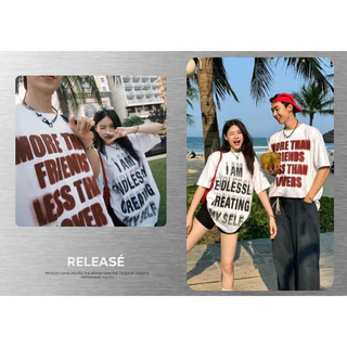 Áo Thun Local Brand RELEASE I AM/MORE THAN, Áo Phông Unisex 100% Cotton 2 chiều Basic Tee