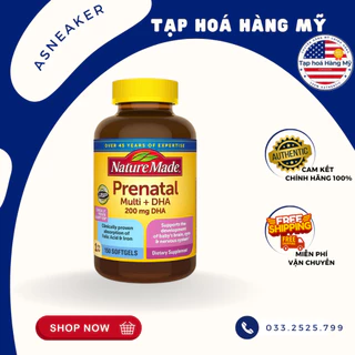 Vitamin tổng hợp bầu Nature Made Prenatal Folic Acid + DHA 150viên ( HSD 10,12/2025 ) nhập Mỹ