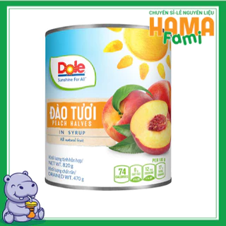 Đào ngâm đường đóng lon hiệu Dole 820gr