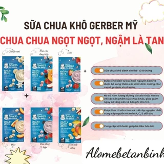 ( HÀNG MỸ  ĐI AIR ) SỮA CHUA KHÔ GERBER NGẬM TAN CHO BÉ TỪ 8 THÁNG