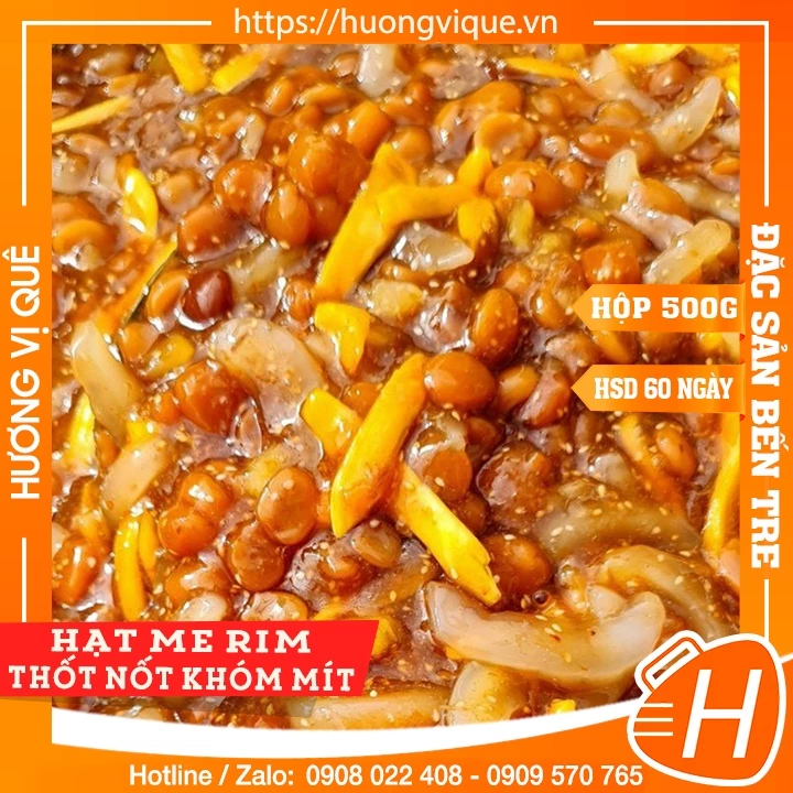 Hạt Me Rim Thốt Nốt Khóm Mít - Hủ 500g - Đặc Sản Bến Tre