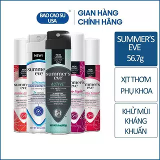 Xịt thơm vùng kín Summer's Eve, chăm sóc phụ khoa, vệ sinh, hút ẩm, khử mùi vùng kín phụ nữ 56.7g - Hàng nhập Mỹ