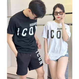 Bộ Hè Nam Nữ BHQD12 Icon Áo Chất Liệu Cotton Mềm Mịn Quần Nỉ Dày Dặn Thời Trang Nam Nữ