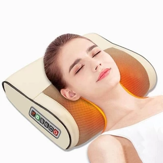 Gối Massage Cổ Vai Gáy Hồng Ngoại Thế Hệ Mới Bảo Hành Chính hãng 12 Tháng