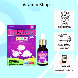 Vitamin Dekabon D3K2DHA lọ 15ml - Bổ sung vitamin D3K2DHA cho trẻ, giúp tăng hấp thu canxi, tăng chiều cao cho bé