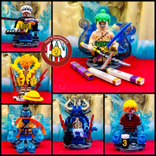 [ Có Sẵn ] TP1007 Mô Hình One Piece Đồ Chơi Xếp Hình Nhân Vật Sanji Law Doflamingo Nika Luffy Gear 5 Zoro Jinbe Kaido