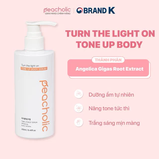 Sữa dưỡng thể nâng tone Peacholic Tone-up Body Serum 250ml