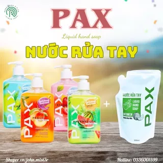 Nước Rửa Tay PAX 500/600ML Chiết Xuất Yến Mạch Chống Oxy Hóa Bảo Vệ Da Tay Kháng Khuẩn Hiệu Quả