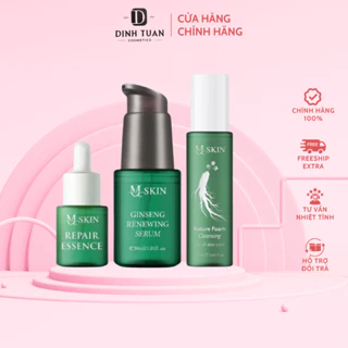 Combo Sữa Rửa Mặt Nhân Sâm Và Serum Phục Hồi Mini MQ Skin - Tái Tạo Da Với Sâm Cau Rừng