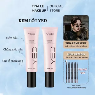 Kem Lót YED Kiềm Dầu Làm Đầy Lỗ Chân Lông Nâng Tone Và Tăng Hiệu Quả Bám Nền TINA LÊ MAKE UP