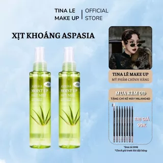 Xịt Khoáng Lô Hội Aspasia Moist Up Face Mist Hàn Quốc 150ML Khoáng Nha Đam Dưỡng Trắng Da Chính Hãng TINA LÊ MAKE UP