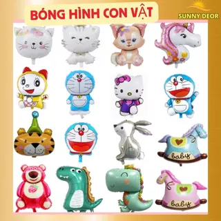 [90cm] Bong bay hình con vật trang trí sinh nhật sự kiện tráng nhôm cỡ lớn, Decor bóng bay Sunny