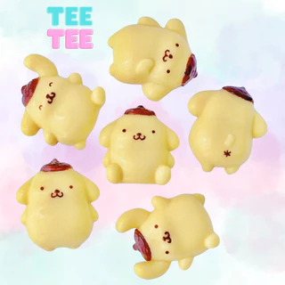 Tô tượng thạch cao set 6 tượng mini pompompurin 2D siêu dễ thương( CHƯA KÈM MÀU VÀ CỌ)