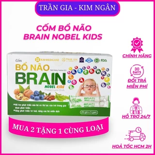 Cốm bổ não tăng cường trí nhớ cho trẻ BRAIN NOBEL KIDS Trần gia Kim ngân chính hãng hộp 20 gói