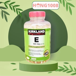 TEM NHĂN - Viên Uống Vitamin E 400 IU 500 Viên Kirkland Của Mỹ Đẹp Da Làm Chậm Lão Hóa ND