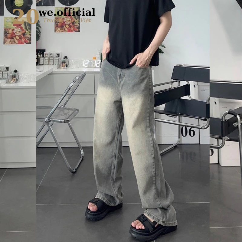 QUẦN BAGGY JEANS ỐNG RỘNG WASH MỀM FORM UNISEX NAM NỮ