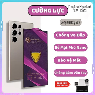 Kính Cường lực OG Tím cho dòng Samsung S21/S21 plus/ S22/ S23/ S22plus/ S23plus/ S24plus/ s24ultra