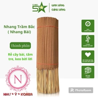 Nhang Sạch 5 SAO Hương Trầm Bắc (hương bài) túi 100 cây, 100% thảo mộc.