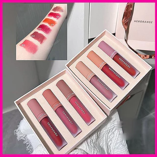 Set 3 Cây Son Kem Lì Herorange Fluffy Lip Glaze chất son siêu mịn Cao Cấp