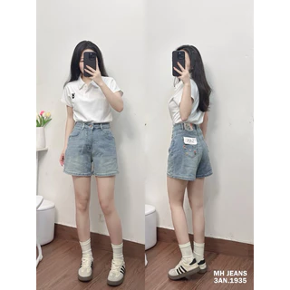 quần jeans short đùi lửng chất liệu co dãn 3AN cao cấp_1935