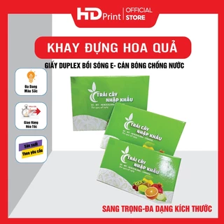 Khay Giấy Đựng Hoa Quả Màu Xanh 3KG, Trái Cây Nhập Khẩu Làm Hộp Đựng Quà Tặng Cứng Cáp, Sang Trọng HOÀNG ĐỨC PRINT