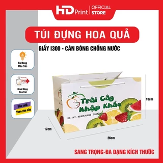 Túi Giấy Đựng Hoa Quả Màu Trắng 1KG, Trái Cây Nhập Khẩu Làm Quà Tặng Lễ Tết Chống Thấm Nước