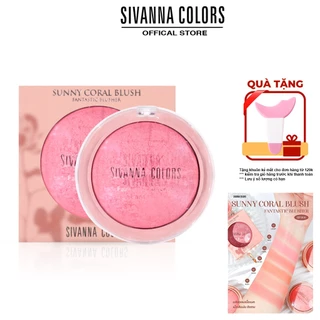 Phấn Má Tông Hồng Đào Sivanna Colors Sunny Coral Blush - HF8108 8g