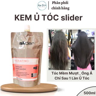 Kem ủ tóc hấp phục hồi Slider Keratin - 500ml chính hãng