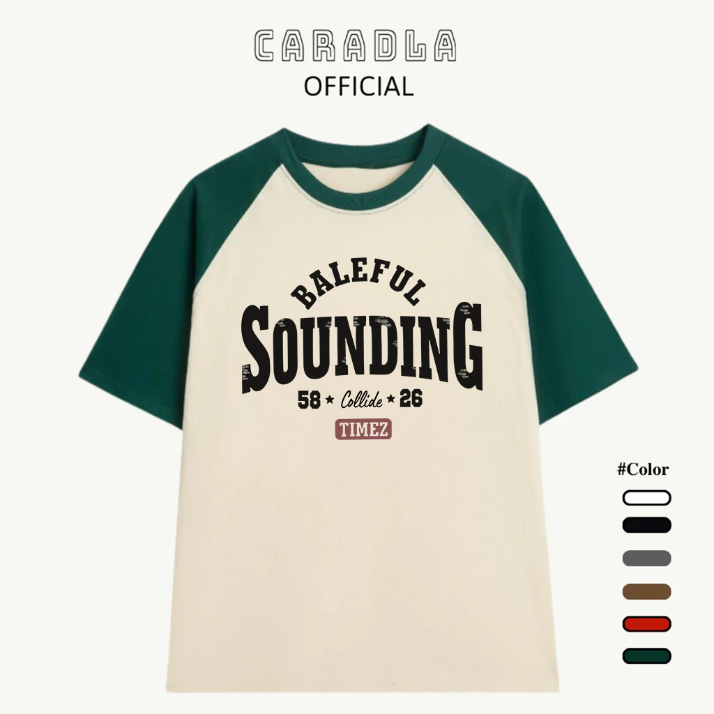 Áo Thun Raglan Tee Unisex SOUNDING Chất Cotton Thoáng Mát Form Rộng Tay Lỡ Cho Nam Nữ