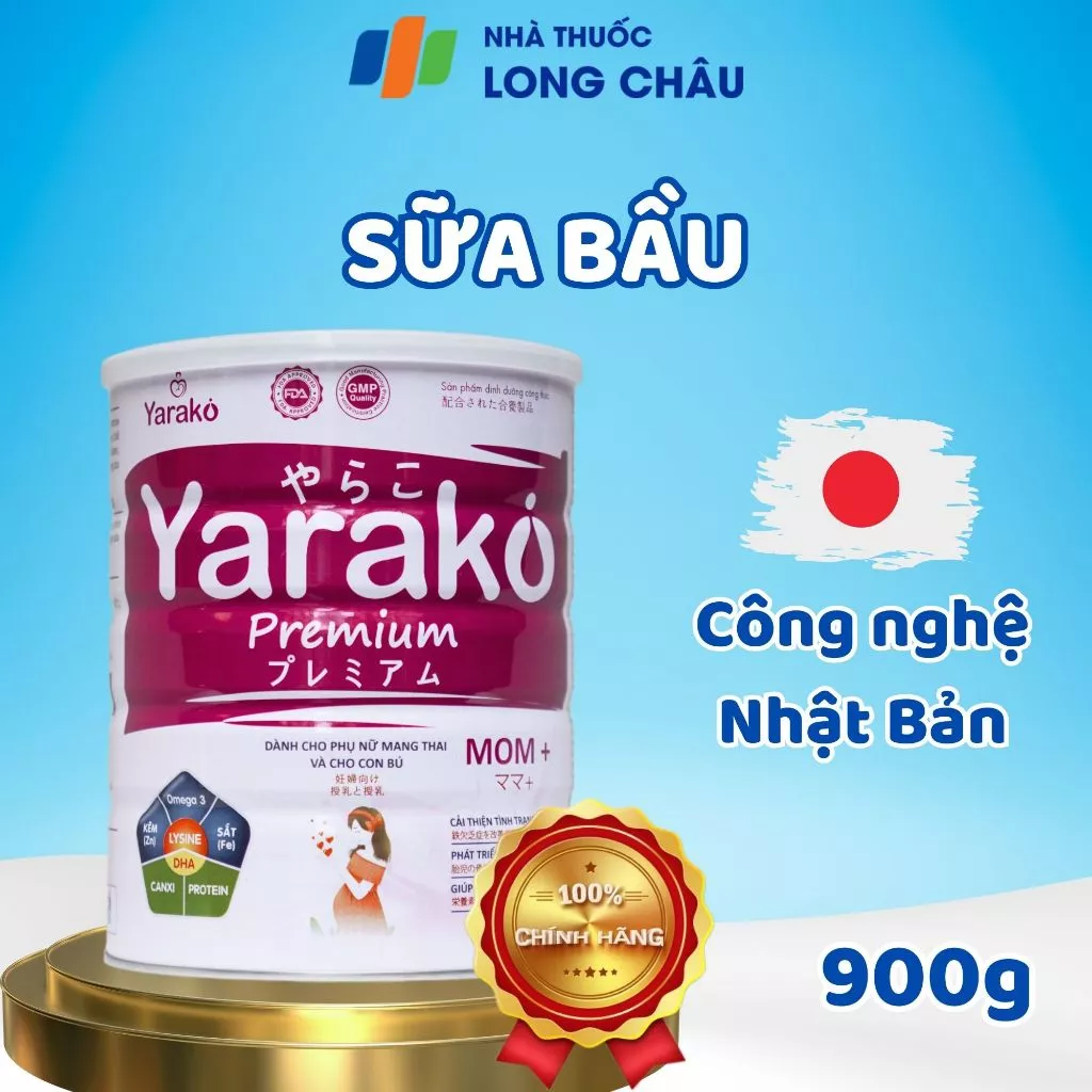 Sữa Bầu Sự Lựa Chọn Hoàn Hảo Cho Phụ Nữ Mang Thai và Cho Con Bú Yarako Premium Mom+