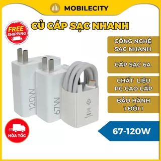 Bộ Củ Cáp Sạc Nhanh MiTurboCharge 67W, 120W (Sạc Siêu Nhanh, Hàng Chính Hãng) - BH 1 Đổi 1