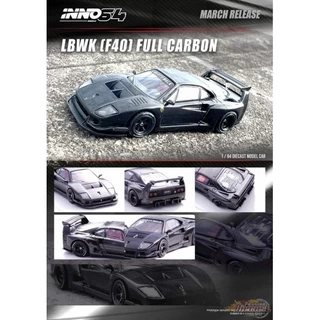 Mô hình ô tô LBWK F40 Full Carbon 1/64 Inno64 IN64-LBWKF40-FC